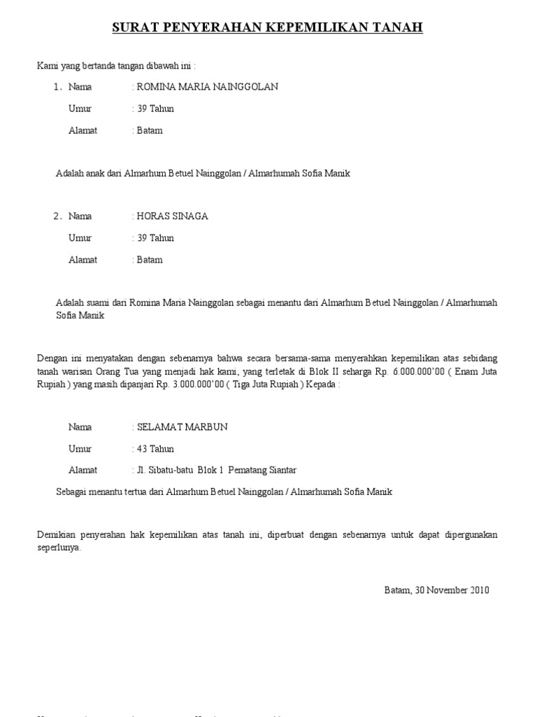 Jenis-Jenis Surat Kepemilikan Tanah