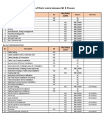 QC Vs Precom SOW Matrix