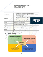 SLK 2 Sa Araling Panlipunan 6: Kwarter 2 - Unang Linggo (Competency From MELC)