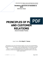 Principles of Public and Customer Relations