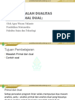 Masalah DUALITAS - Prolin - Agus Wayan Y