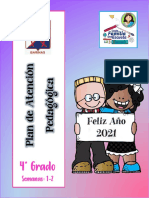 Plan de Atención Ii Momento 4° Grado-Semanas 1-2 (Año Escolar 2020-2021)