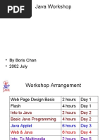 Java Workshop: - by Boris Chan - 2002 July