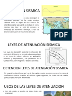 Leyes atenuación sismos