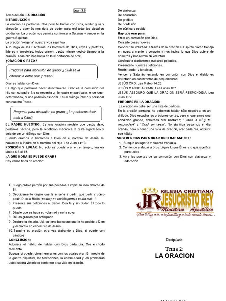 La Oración: Poder y Comunión con Dios | PDF | Oración | Sobrenatural