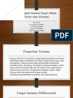 Penerapan turunan fungsi dalam bisnis dan ekonomi