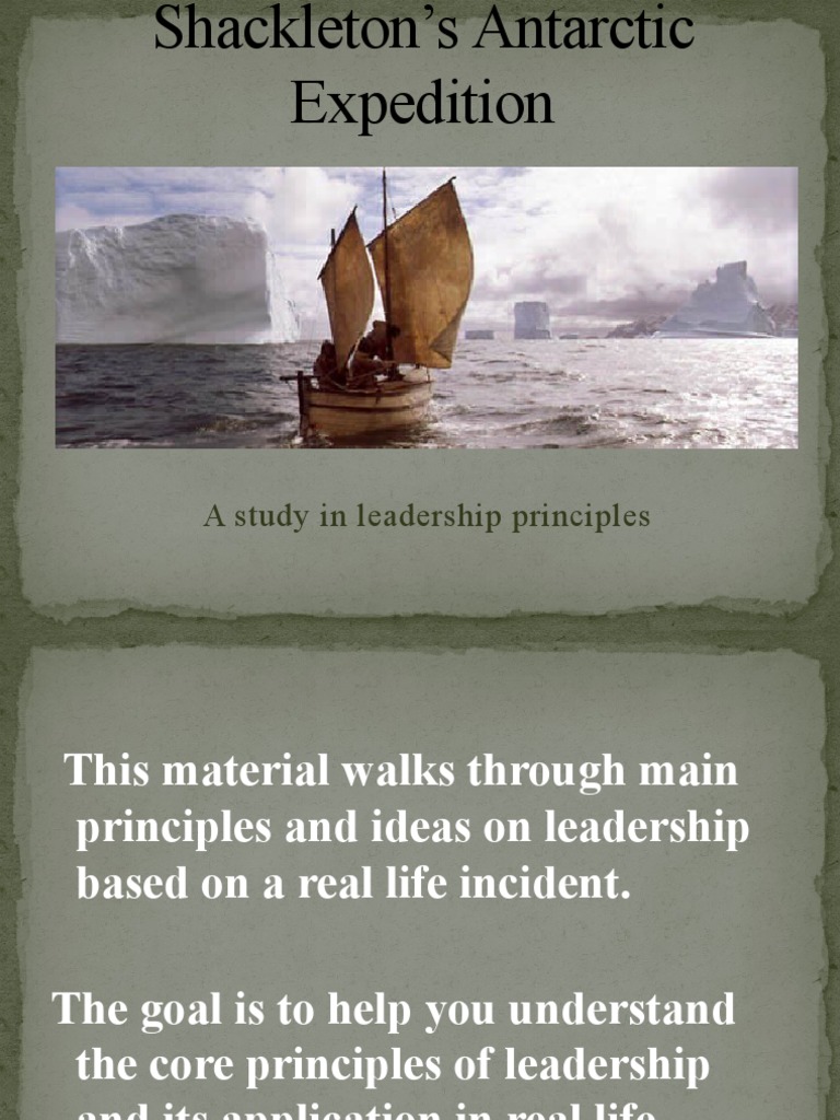 Leadership Lessons from Shackleton's Expedition | PDF | Ernest ...