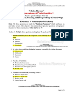 Pharmacognosy & Phytochemistry I: Practice Question Paper (Unit-02)