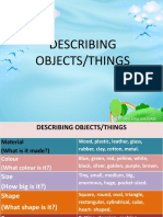 Describing Objects/Things: FL'S English Class