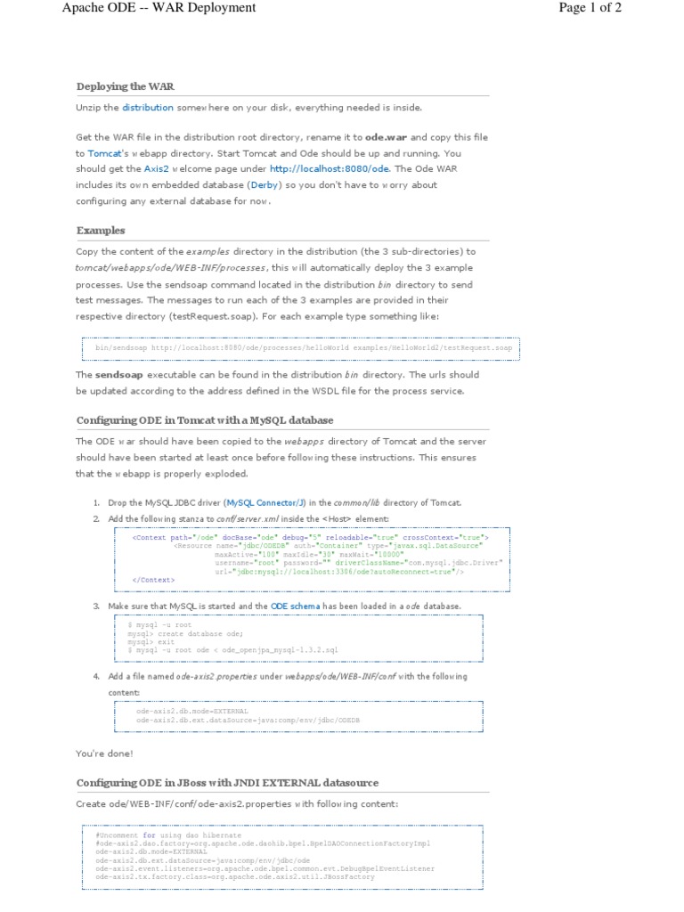Ode War-Deployment | PDF | My Sql | Web Application
