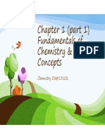 Chapter 1 (Part 1) Fundamentals of Chemistry & Atomic Concepts
