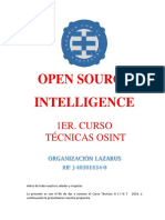 Open Source Intelligence 1er Curso Tecni