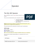 The SQL LIKE Operator