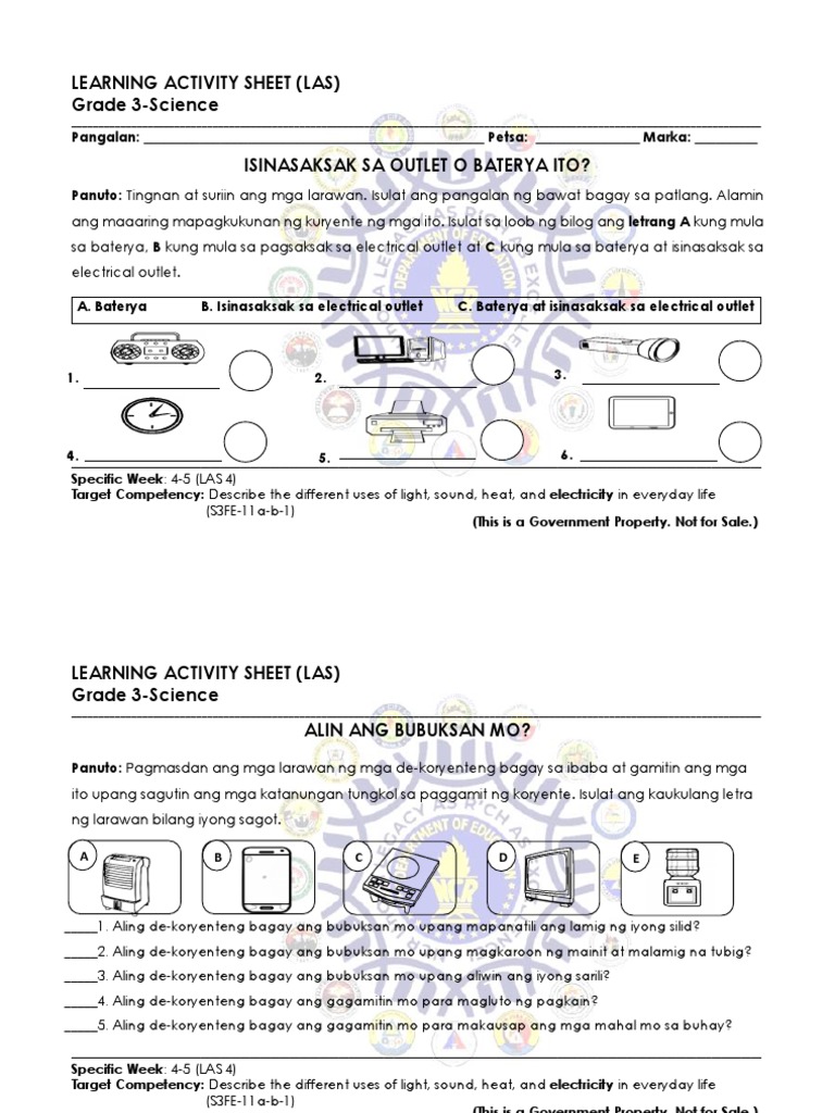 Science 3 - q3 - Las #4 RTP | PDF