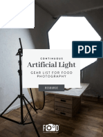 Continuous Artificial Light Gear List