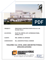 F. Vol.-5A Jumeirah Park Villa Civil Works Specs. (Part-A)