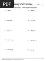 Convert Each Binary Number To Its Hexadecimal Equivalent