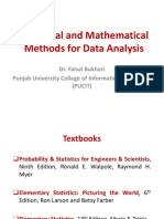 Statistical and Mathematical Methods For Data Analysis