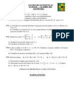 2021 Examen Global Geometría 2º Bach