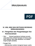 Visi, Misi Dan Motivasi Wirausaha