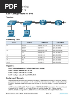 6.8.2 Lab - Configure NAT For IPv4