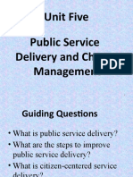 Improving Public Service Delivery Through Citizen-Centered Change Management