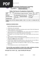 SWE-308 Human Computer Interaction Final Exam Paper 2021