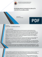 Analiza Unor Probleme Economice Globale În Contextul Globalizării