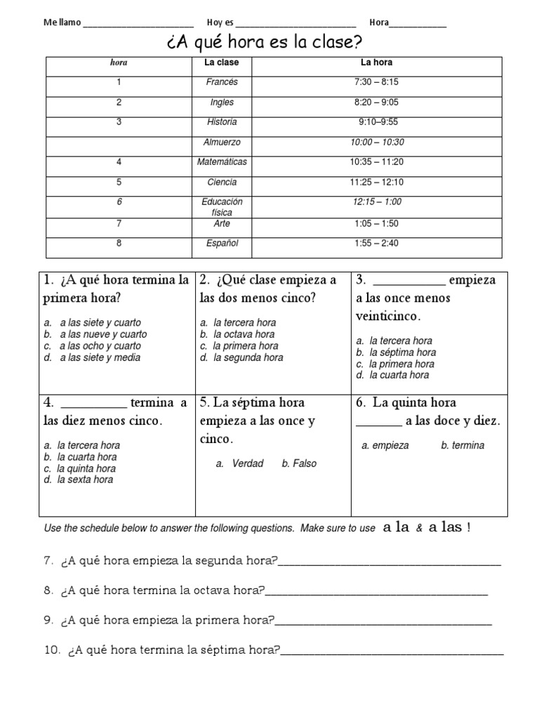 A Que Hora Es La Clase PDF Ajedrez Juegos y actividades
