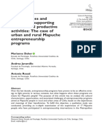Opportunities and tensions in supporting intercultural productive activities - the case of urban and rural Mapuche entrepreneurship programs