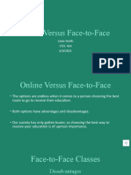 Online Versus Face-To-Face