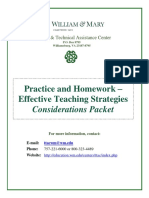 Practice and Homework - Effective Teaching Strategies: Considerations Packet