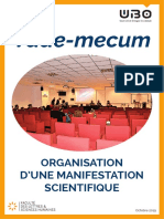 Vade-Mecum: Organisation D'Une Manifestation Scientifique