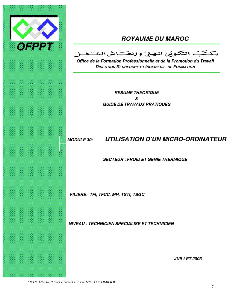 M30 bureautique pdf microsoft excel application