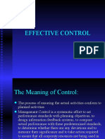 EFFECTIVE CONTROL