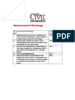 Assessment Strategy Percentage of Course Grade