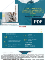 CLIMATUL PSIHOLOGIC-COMPONENTĂ RELEVANTĂ ÎN FUNCȚIONAREA EFICENTĂ A ECHIPEI Proiect În PSIHOLOGIA COMUNICĂRII