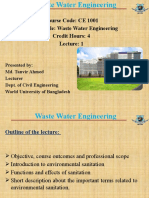 Course Code: CE 1001 Course Title: Waste Water Engineering Credit Hours: 4