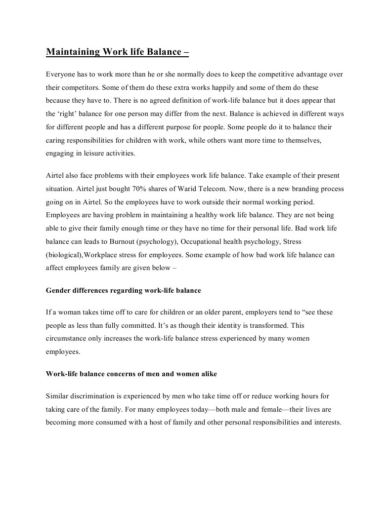 Document Analysis and Insights | PDF | Work–Life Balance | Employment