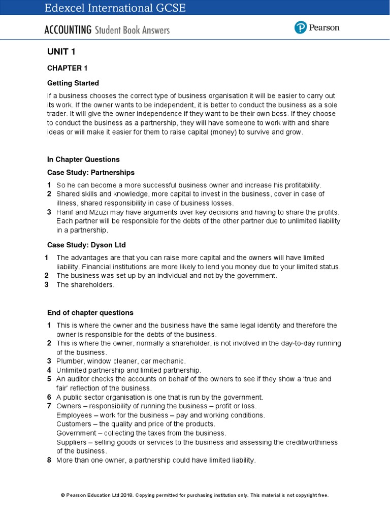 IGCSE Accounting Exam Practice Guide | PDF | Debits And Credits ...