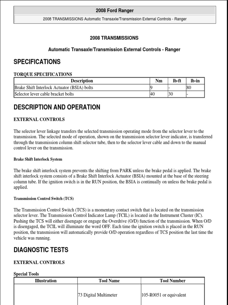 Auto Trans Controls | PDF | Automatic Transmission | Transmission ...