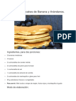 Receta de Pancakes de Banana y Arándanos.