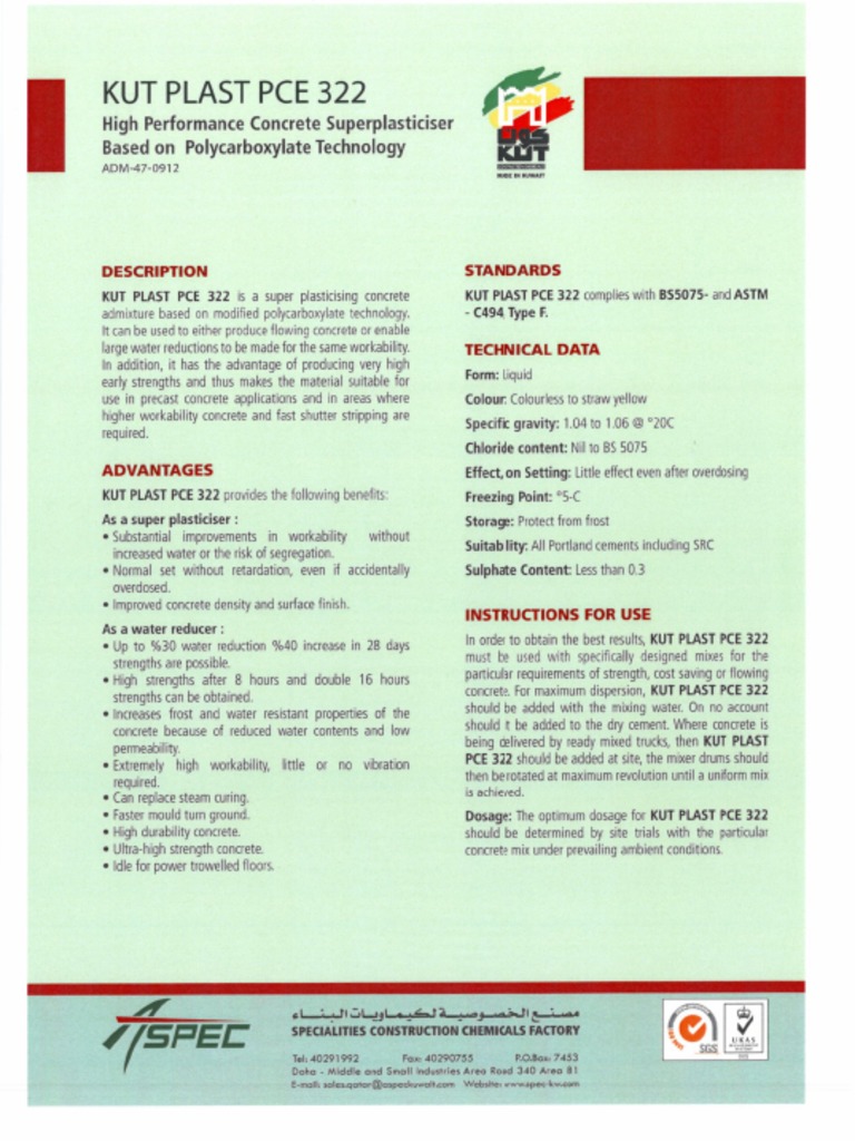 Aspec 322 Data Sheet | PDF