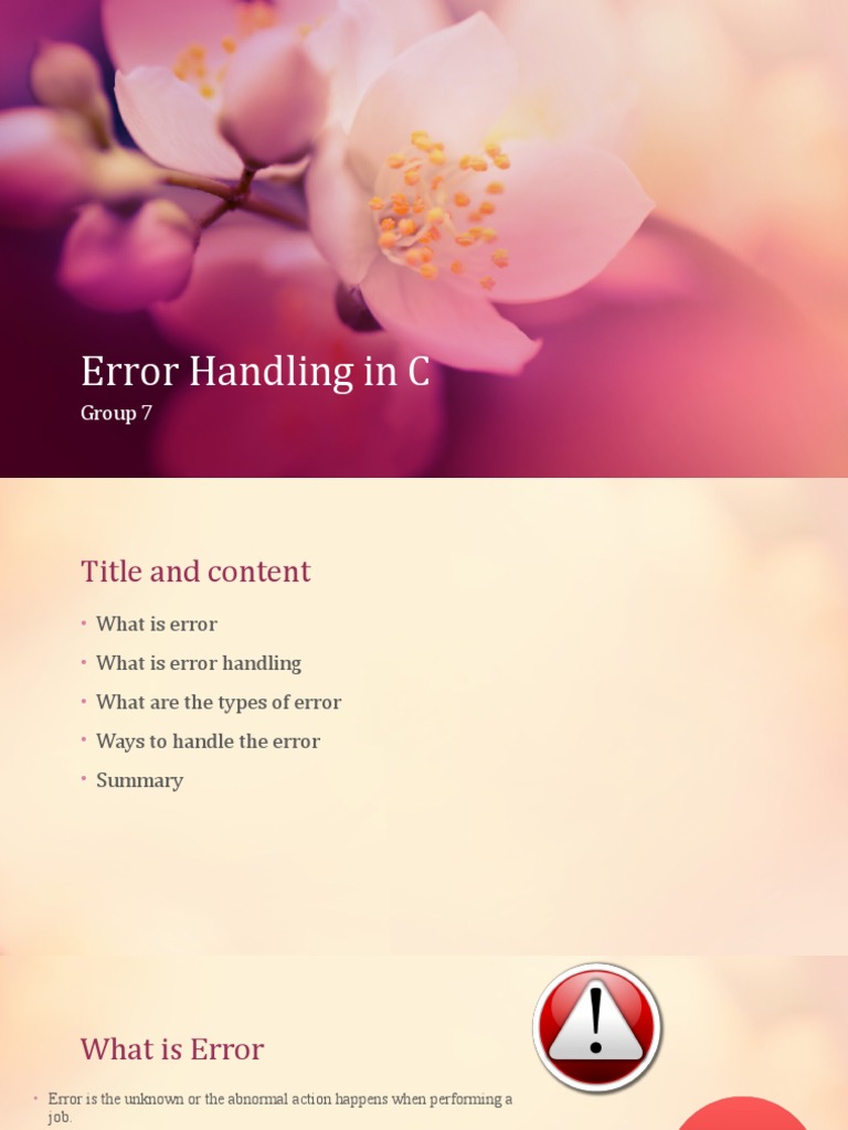 C Error Handling Techniques Explained | PDF | Variable (Computer ...