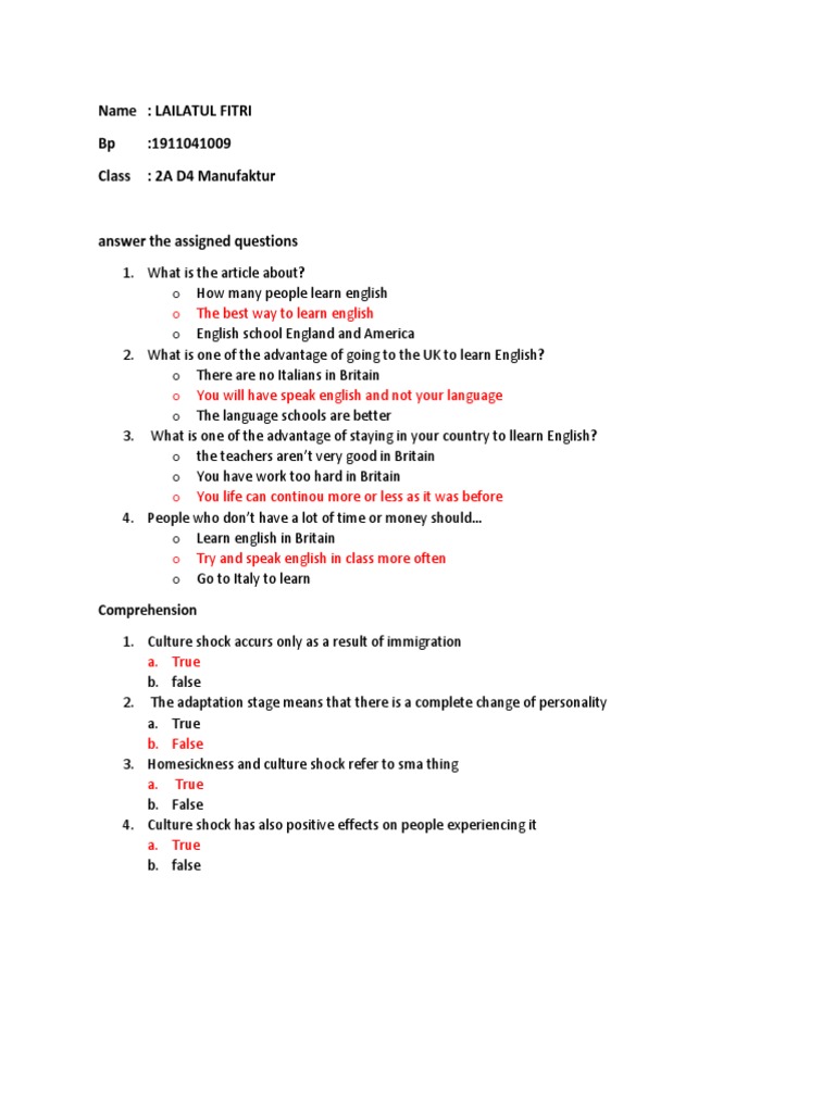 English Assignment 1 Pdf