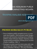 Analisis Kebijakan Publik Ilmu Administrasi Negara