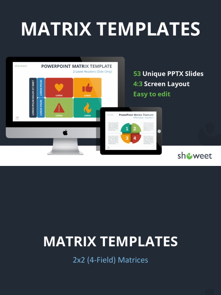 Matrix Templates Showeet (Standard) | PDF