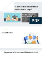 The Right To Education Under Threat by Privatisation in Nepal