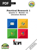 Practical Research 1: Quarter 3 - Module 13: Literature Review