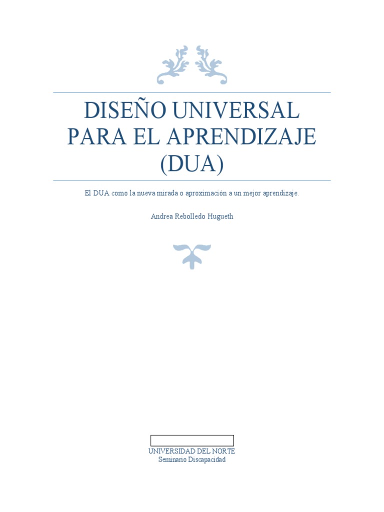 Diseño Universal para el Aprendizaje (DUA) | PDF | Las emociones ...